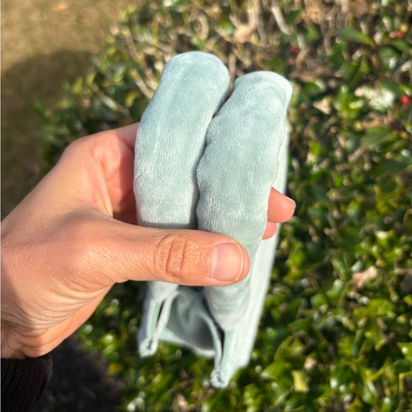 Juicy Couture Mini Spender tote bag top handle blue velour Y2K rhinestones bling - Picture 11 of 16